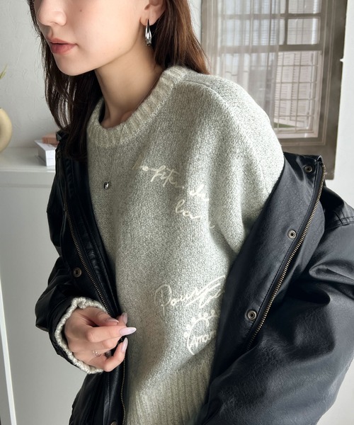 【mily bilet】大人の個性派ニット。ランダム刺繍クロップドニットプルオーバー 楽天市場】【mily bilet】 トップス ニット レディース ランダム