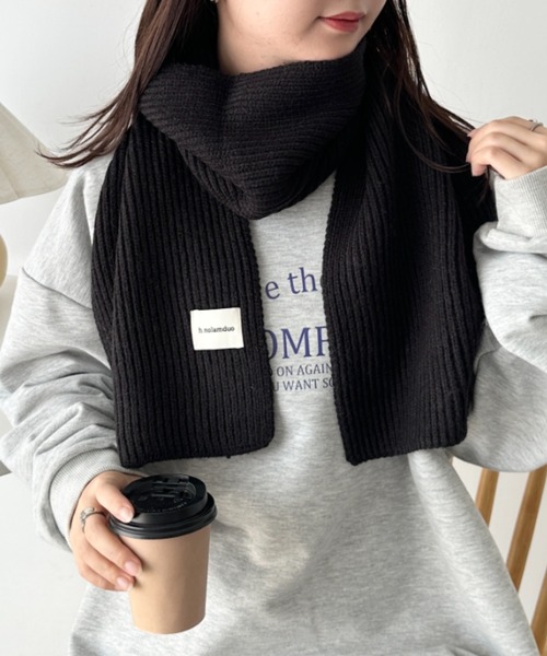 ブルネロクチネリ　カシミア　リブニット　ストール　マフラー　メンズ　レディース ブルネロクチネリ】カシミヤ リブニット ストール