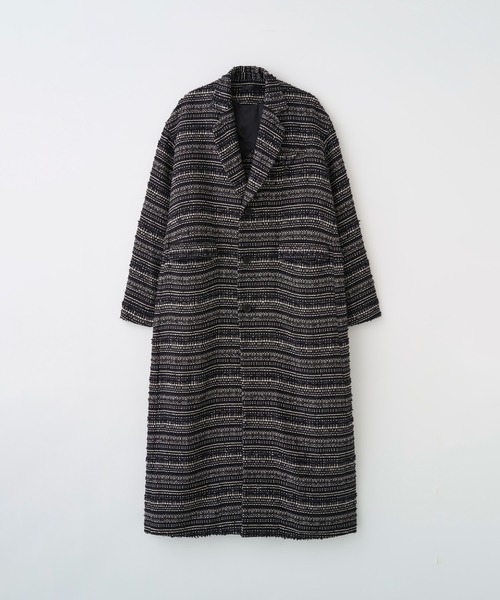チェスターコート コート RIBBON BORDER CHESTER COAT メンズ レディースの画像
