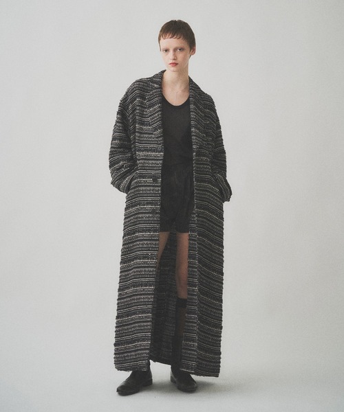 チェスターコート コート RIBBON BORDER CHESTER COAT メンズ レディースの画像