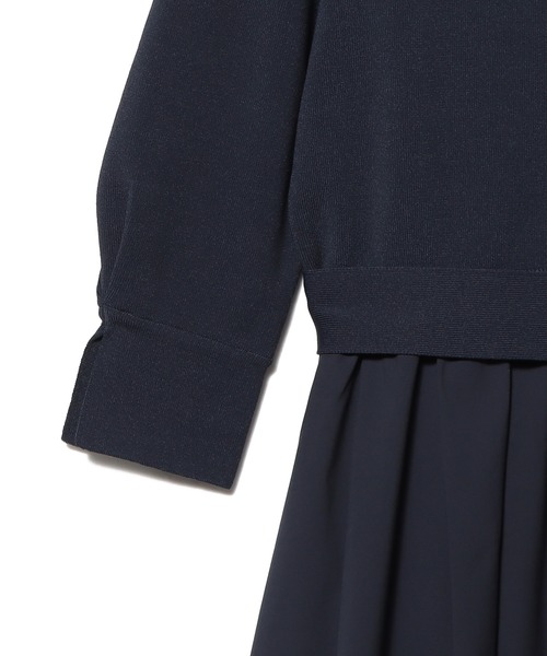 美品✨エストネーション　コンビワンピース　ネイビー　2点 ESTNATION ワンピース / サーブルニットコンビワンピース