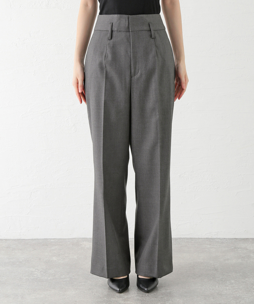 スラックス パンツ 撥水強撚PEサスペンダーパンツ レディース