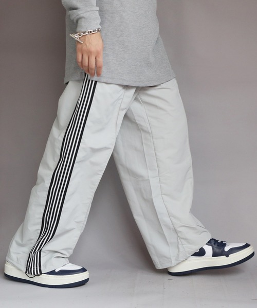 8 パンツ ナイロンライン入りトラックパンツ メンズ レディース