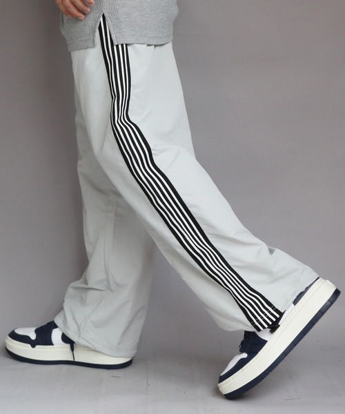 8 パンツ ナイロンライン入りトラックパンツ メンズ レディース