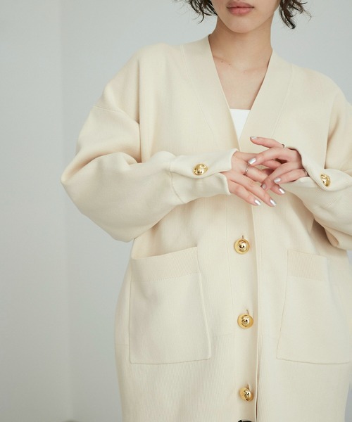 ADAM ET ROPE' カーディガン 「再入荷」・「サステナブル」ロゴ