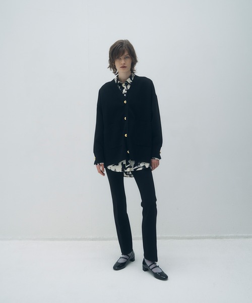 カーディガン 「再入荷」・「サステナブル」ロゴボタンミドルカーディガン レディース ADAM ET ROPE'｜【再入荷】・【サステナブル】ロゴボタンミドル