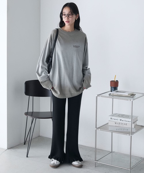 forksy.（フォルクシー） tシャツ 「forksy.」スプレー加工ロゴ刺繍