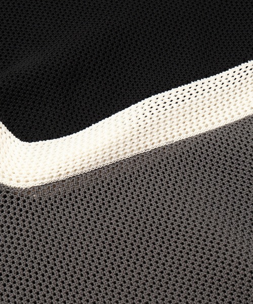 CULLNI ニット 30%OFF【CULLNI(クルニ)】Bi Color Mesh Knit Short Sleeve