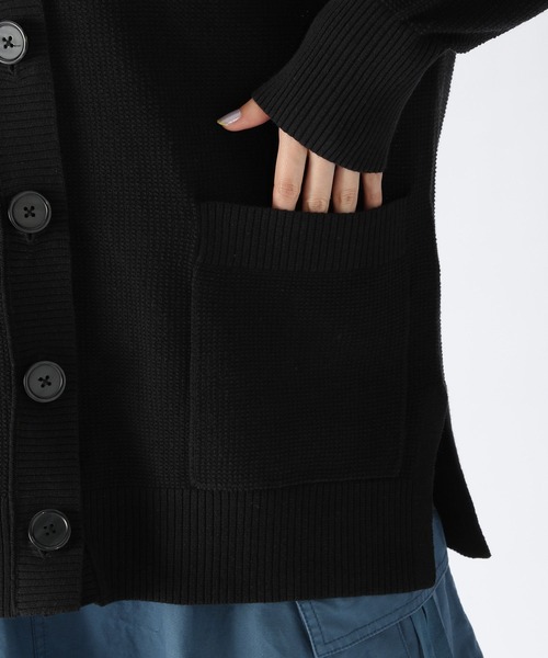 【ファッション通販】の商品をすべて 「niko and… niko and」 ブラック LARGE ニットカーディガン ジャケット・アウター