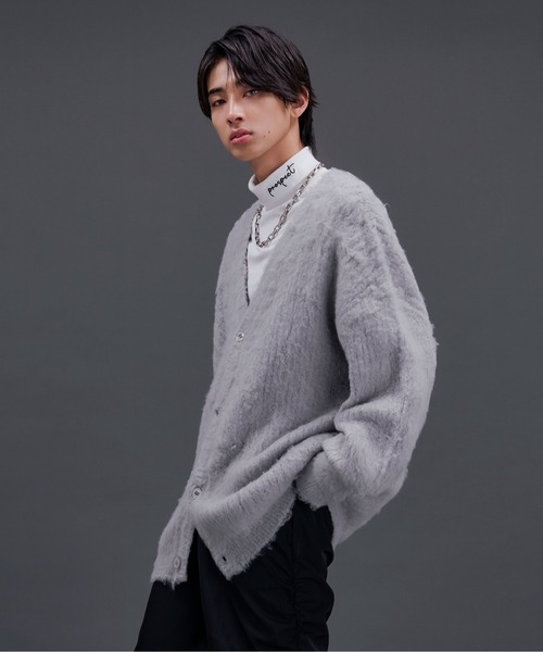 Ellno de Mavie（エルノデメヴィ） ニットカーディガン SMALL パープル