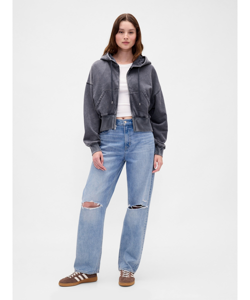 パーカー ジップパーカー レディース GAP パーカー ヴィンテージソフト ジップアップ ウェッジ
