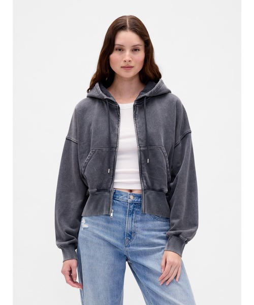 パーカー ジップパーカー レディース GAP パーカー ヴィンテージソフト ジップアップ ウェッジ