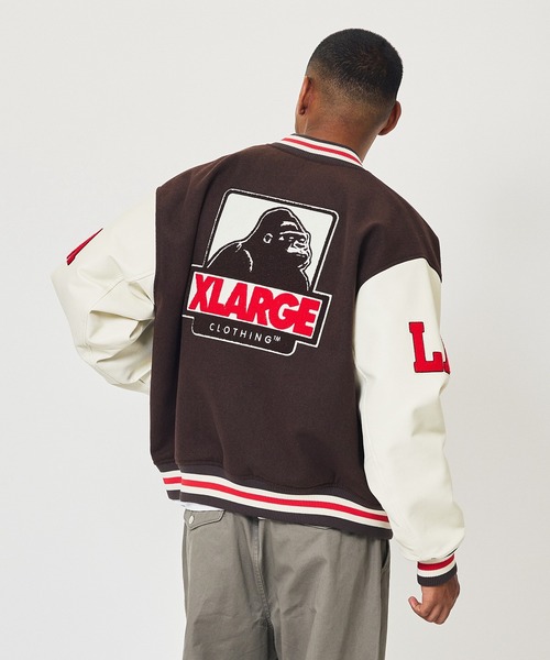 XLARGE（エクストラ ラージ） スタジャン L ブラウン メンズ