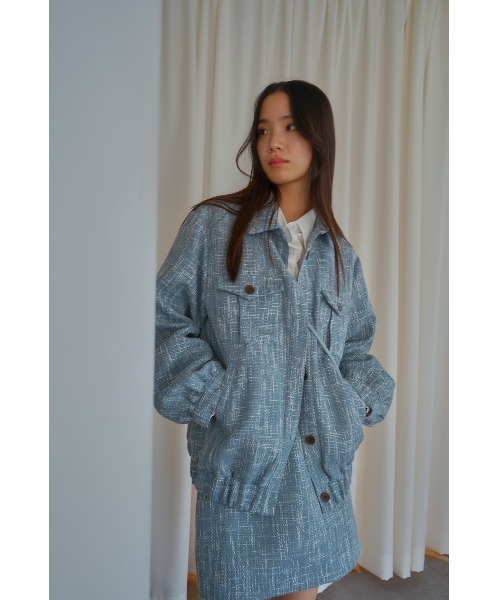 「DRWCYS」 ツイードジャケット FREE アイボリー レディース_画像2