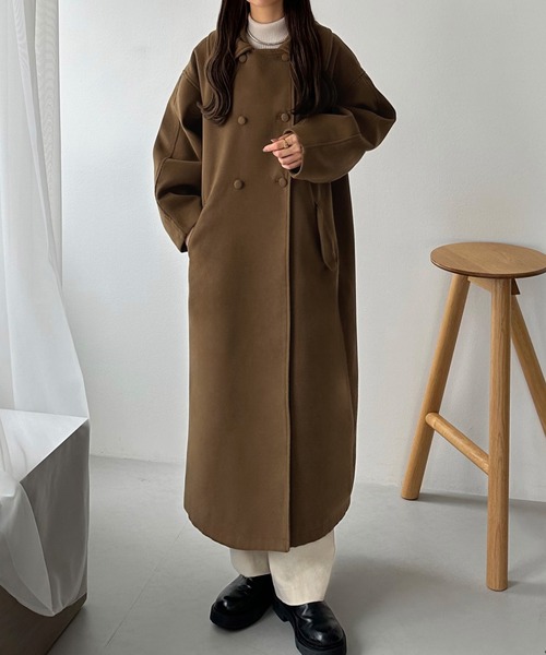 「callautia」 ステンカラーコート MEDIUM ブラウン レディース