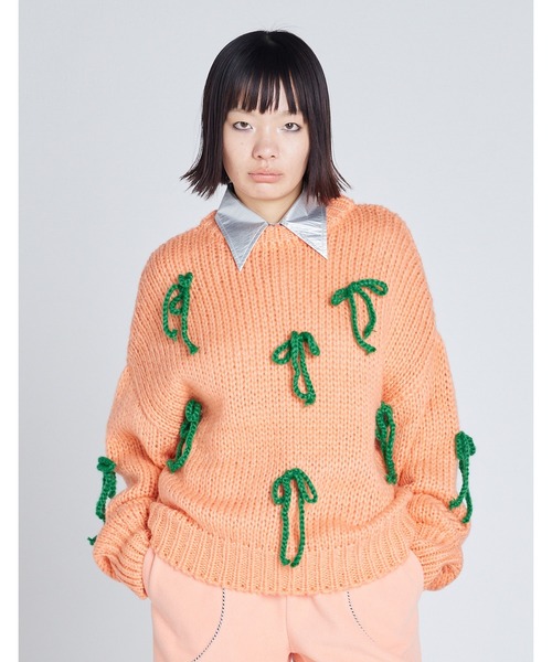 ニット セーター 「8」「Little Sunny Bite」ribbon knit top レディース Little sunny bite ニット セーター 「8」「Little Sunny Bite