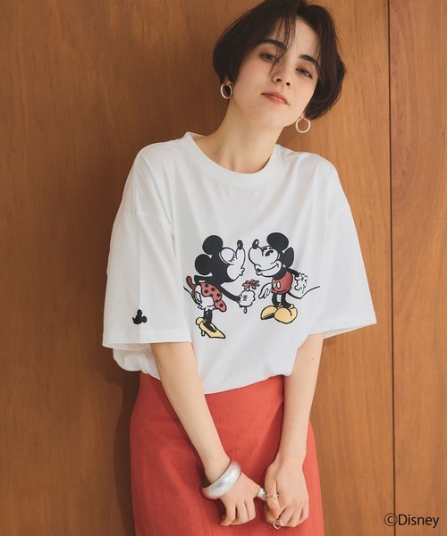Disney tシャツ 「Disney/ディズニー」ミッキー＆ミニープリント