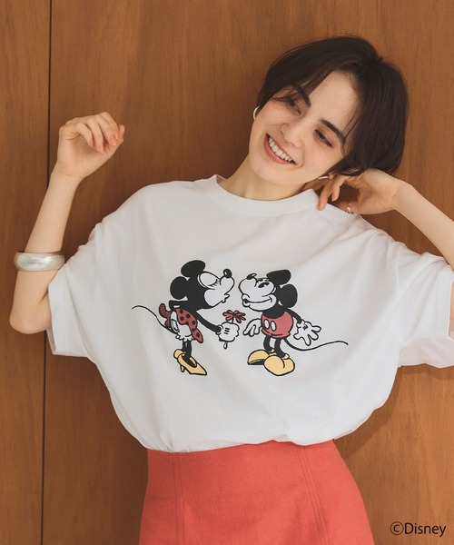 Disney tシャツ 「Disney/ディズニー」ミッキー＆ミニープリント
