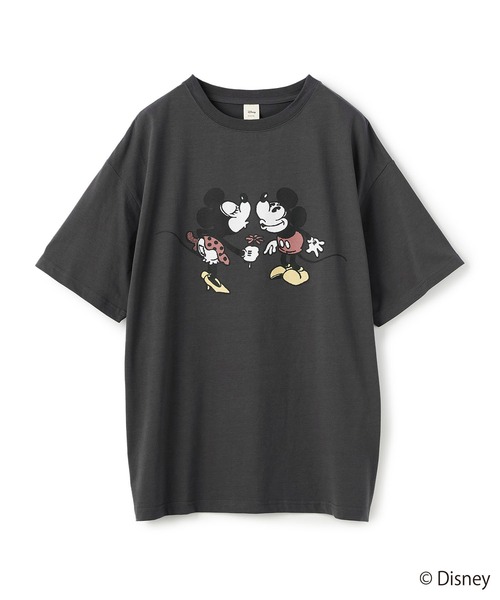 Disney tシャツ 「Disney/ディズニー」ミッキー＆ミニープリント