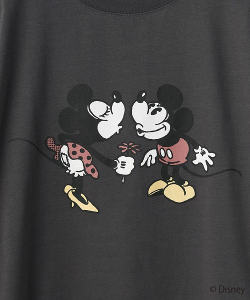 Disney tシャツ 「Disney/ディズニー」ミッキー＆ミニープリント