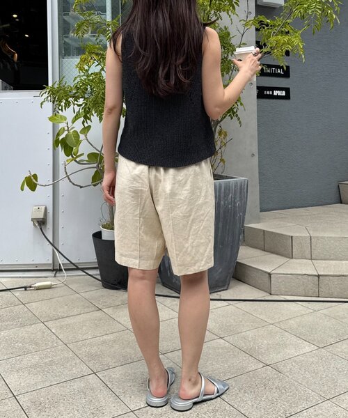 WILLOW ハーフパンツ ワイドパンツ パンツ 短パン 「willow」リネン混
