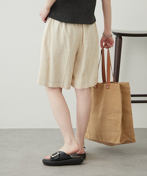 WILLOW ハーフパンツ ワイドパンツ パンツ 短パン 「willow」リネン混