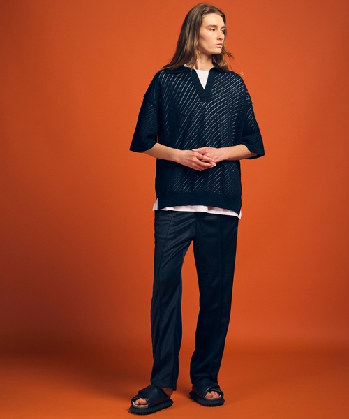 MAISON SPECIAL 半袖ニットポロ ブルー MAISON SPECIAL 「MAISON SPECIAL」 半袖ニット 2 ブルー メンズ