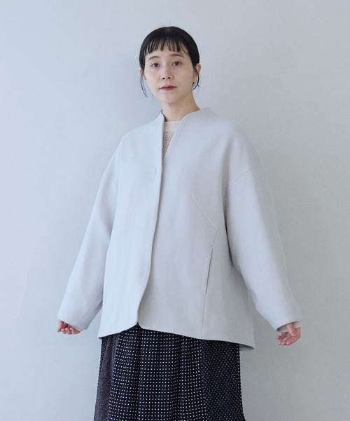 のらママ✦1回のみ着用✦yuni super100 Woolコクーンコーㇳ のらママ様専用✦1回のみ着用✦yuni super100 Woolコクーンコーㇳ