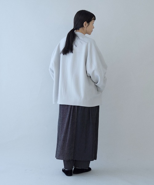 のらママ✦1回のみ着用✦yuni super100 Woolコクーンコーㇳ のらママ様専用✦1回のみ着用✦yuni super100 Woolコクーンコーㇳ