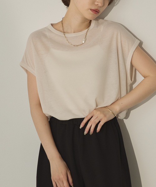 tシャツ フレンチシアーTシャツ レディース hunch tシャツ オーバーフレンチ シアーTシャツ レディース