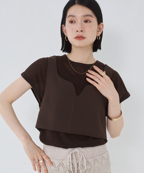 tシャツ フレンチシアーTシャツ レディース hunch tシャツ オーバーフレンチ シアーTシャツ レディース