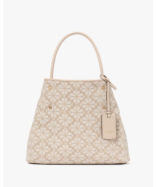 ✨美品✨ケイトスペード❣️かごバッグ　2way　内装花柄　ベージュ×ホワイト KK608_251
