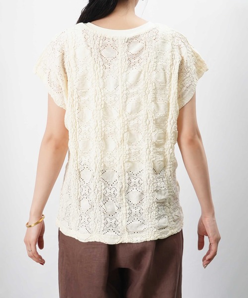 tシャツ LC/LLL レースポンチョプルオーバー レディース LADY LUCK LUCA tシャツ LC/LLL 端レースポンチョプルオーバー