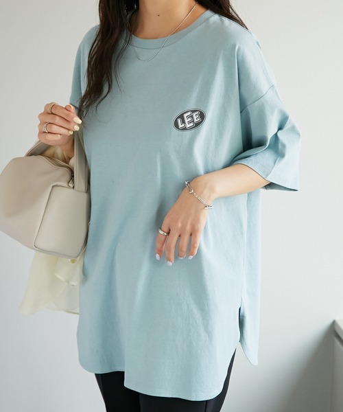 「Lee」 半袖Tシャツ SMALL オフホワイト レディース