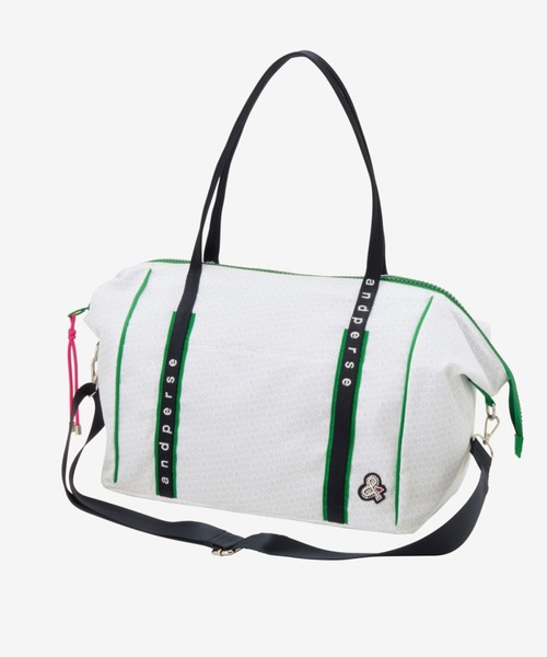 未使用 アンパスィ 中綿 ボストンバック AFF7204 ホワイト×カーキ 公式・アウトレット】中綿ボストンバッグ（レディース）｜アンパスィ