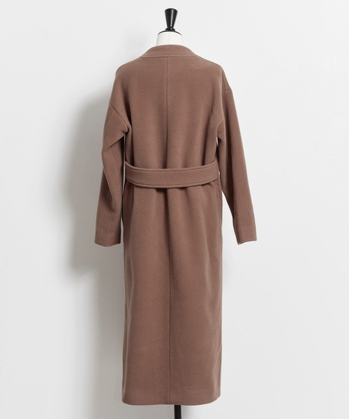 NOELA（ノエラ） ノーカラーコート M ブラウン レディース : ZOZOTOWN