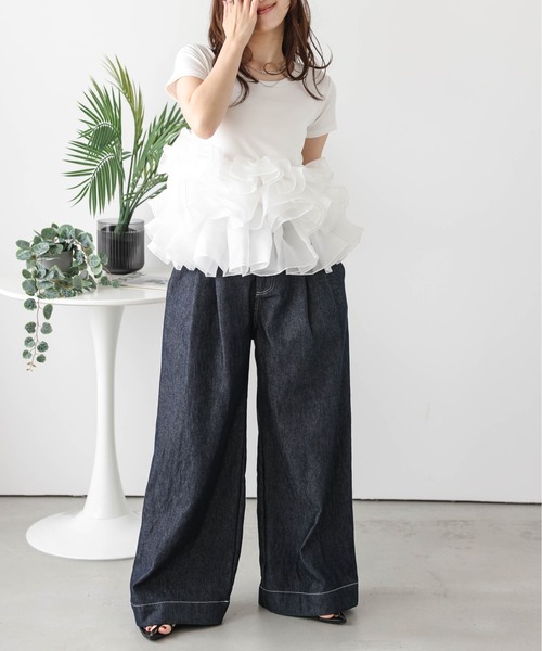 ボリューム　フリルトップス ボリュームフリルトップス レディース : ZOZOTOWN Yahoo!店 - 通販