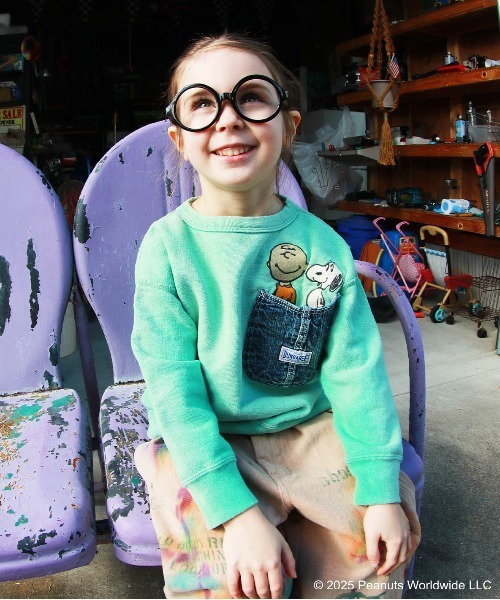 トレーナー Vintage Fleece SNOOPY Pocket Sweat Shirt キッズ 子供服 男の子 女の子