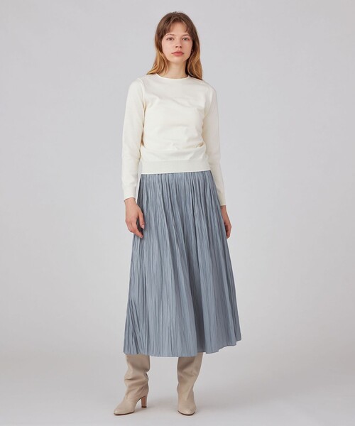 「BALLSEY」 プリーツスカート 34 ライトブルー レディース_画像2