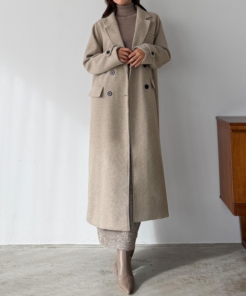 callautia（カラウティア） コート チェスターコート ダブルボタン