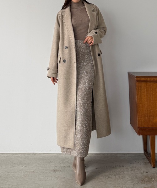 callautia（カラウティア） コート チェスターコート ダブルボタン