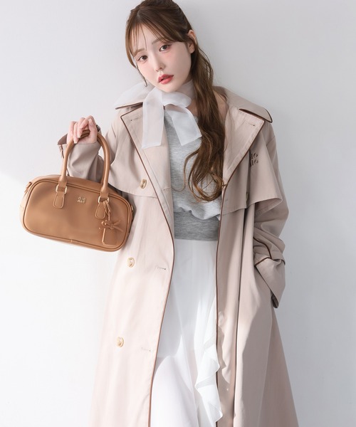 「one after another NICE CLAUP」 トレンチコート FREE ベージュ レディース_画像4