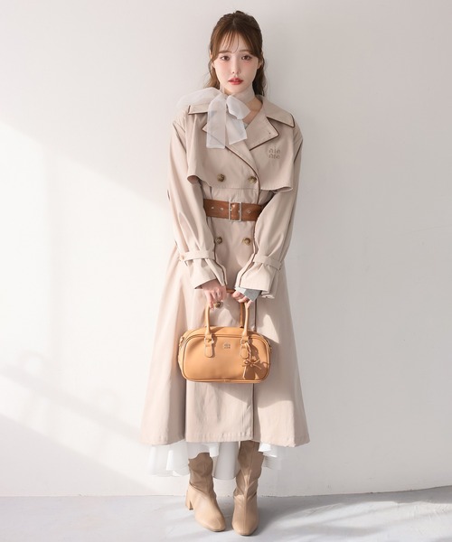「one after another NICE CLAUP」 トレンチコート FREE ベージュ レディース_画像5