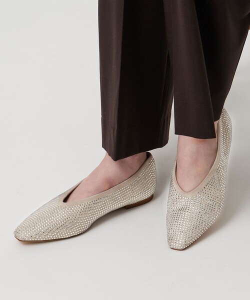 UNITED ARROWS フラットシューズ UNITED ARROWS シューズ ラインストーン フラットシューズ