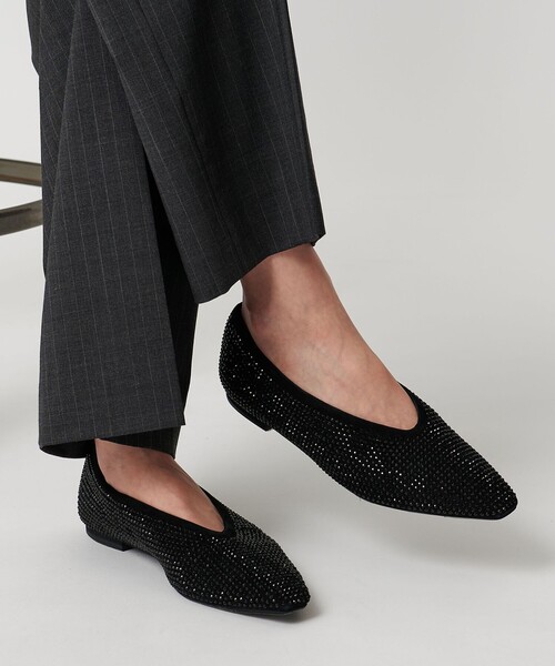 UNITED ARROWS フラットシューズ UNITED ARROWS シューズ ラインストーン フラットシューズ