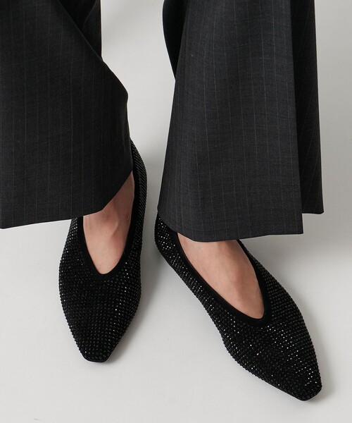 UNITED ARROWS フラットシューズ UNITED ARROWS シューズ ラインストーン フラットシューズ