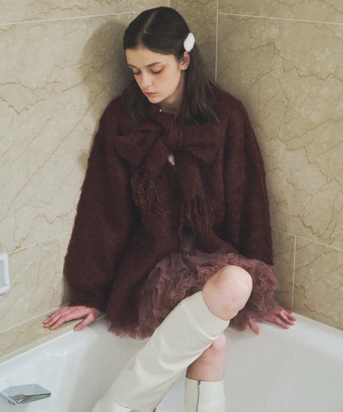 the toe カーディガン　マフラー Westminster Shaggy Cardigan – THE TOÉ