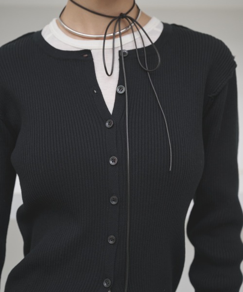 AIC. ニット セーター アウトシームリブメロートップス レディース