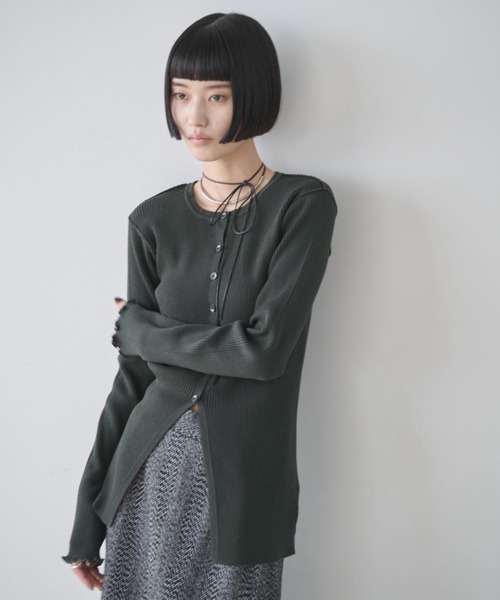 AIC. ニット セーター アウトシームリブメロートップス レディース