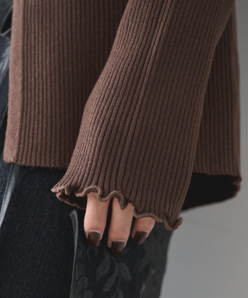 AIC. ニット セーター アウトシームリブメロートップス レディース